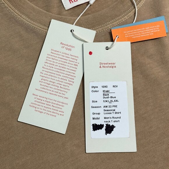 Sample NWT Revolution of 1995 - Men's Embroidered Logo Loose T-Shirt Size Large - Picture 7 of 14